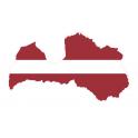Autocollant Drapeau Latvia Lettonie sticker drapeau carte adhésif flag map