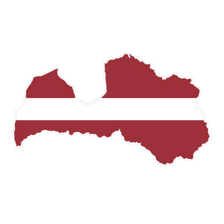 Aufkleber Flagge Latvia Lettland sticker flag map