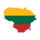 Aufkleber Flagge Lithuania Litauen sticker flag map