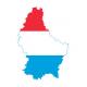 Sticker Flag of Luxembourg Luxembourg sticker flag map