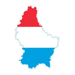 Adesivo Bandiera della Lussemburgo Lussemburgo adesivo bandiera mappe