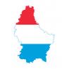 Sticker Flag of Luxembourg Luxembourg sticker flag map