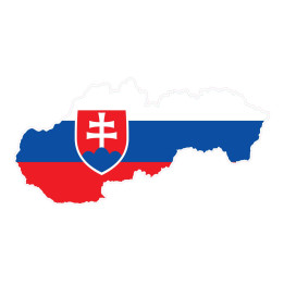Aufkleber Flagge Slovakia Slowakei sticker flag map