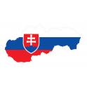 Autocollant Drapeau Slovakia Slovaquie sticker drapeau carte adhésif flag map