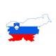 Aufkleber Flagge Slovenia Slowenien sticker flag map