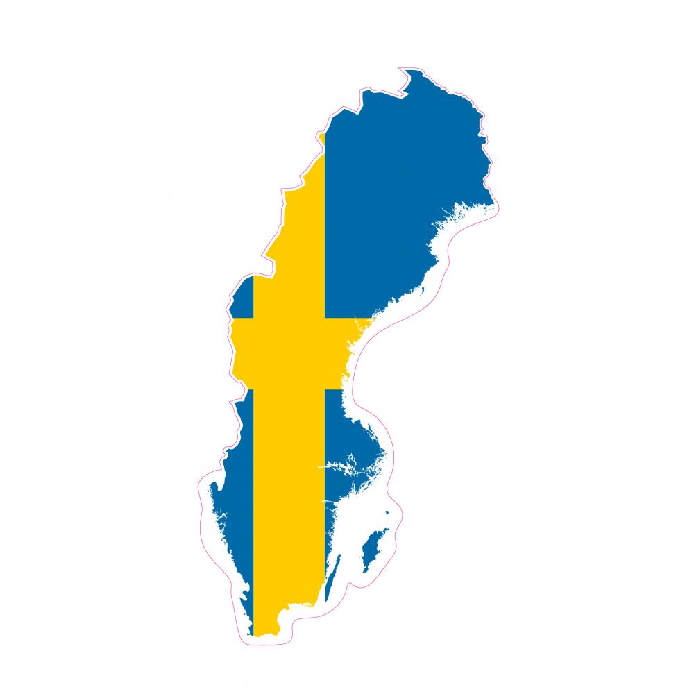 Adesivo Bandiera della Svezia Svezia adesivo bandiera mappe
