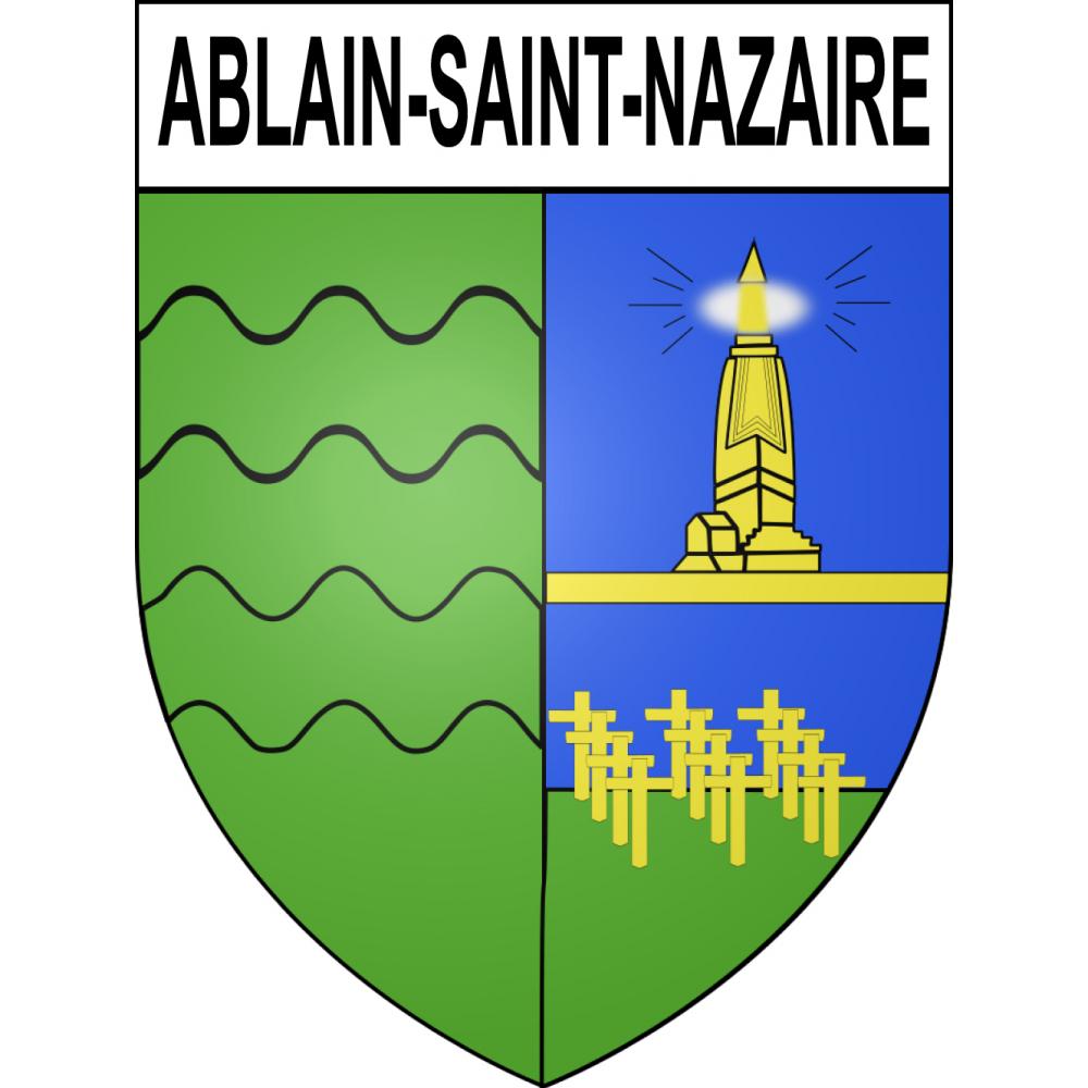 Ablain-Saint-Nazaire 62 ville sticker blason écusson autocollant adhésif