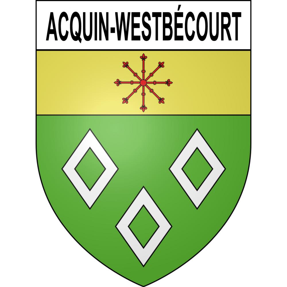Acquin-Westbécourt Sticker wappen, gelsenkirchen, augsburg, klebender aufkleber
