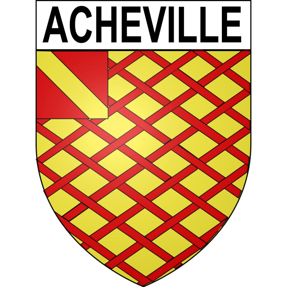 Acheville 62 ville sticker blason écusson autocollant adhésif