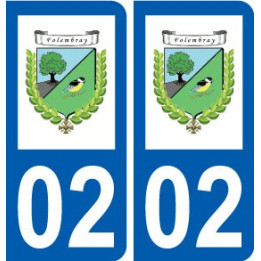 02 Folembray logo ville autocollant plaque sticker