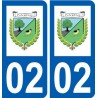 02 Folembray logo ville autocollant plaque sticker