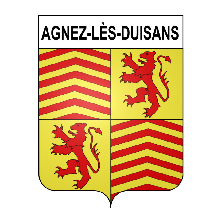 Pegatinas escudo de armas de Agnez-lès-Duisans adhesivo de la etiqueta engomada