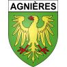 Stickers coat of arms Agnières adhesive sticker