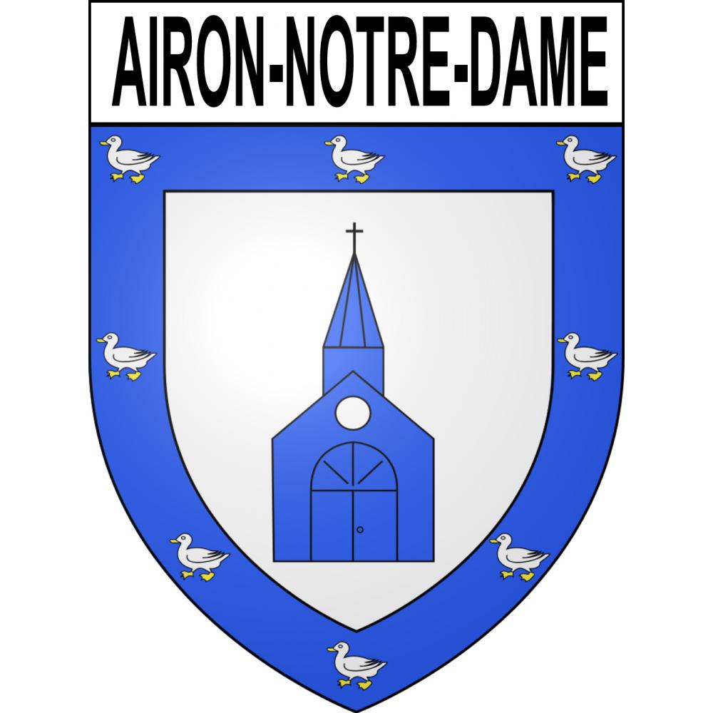 Stickers coat of arms Airon-Notre-Dame adhesive sticker