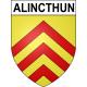 Pegatinas escudo de armas de Alincthun adhesivo de la etiqueta engomada