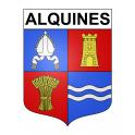 Alquines 62 ville sticker blason écusson autocollant adhésif