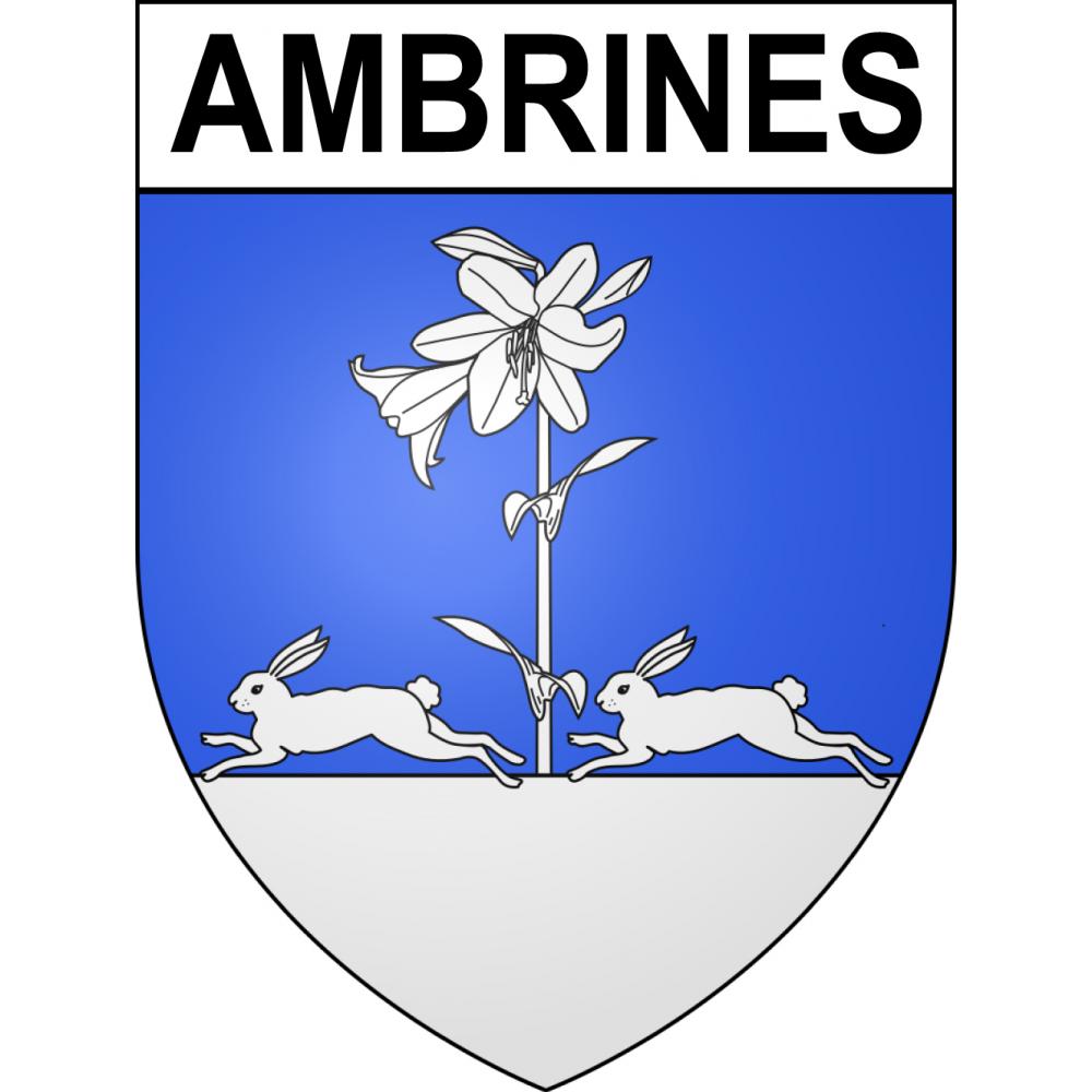 Stickers coat of arms Ambrines adhesive sticker