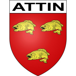 Attin 62 ville sticker blason écusson autocollant adhésif