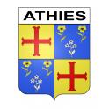 Athies 62 ville sticker blason écusson autocollant adhésif