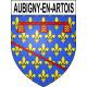 Pegatinas escudo de armas de Aubigny-en-Artois adhesivo de la etiqueta engomada