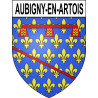 Aubigny-en-Artois 62 ville sticker blason écusson autocollant adhésif
