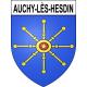 Pegatinas escudo de armas de Auchy-lès-Hesdin adhesivo de la etiqueta engomada