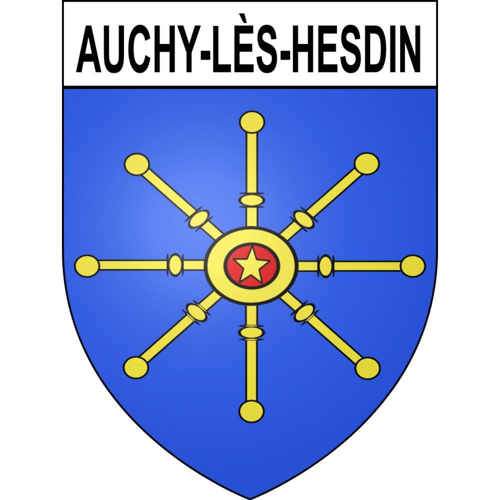 Auchy-lès-Hesdin 62 ville sticker blason écusson autocollant adhésif