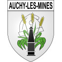 Stickers coat of arms Auchy-les-Mines adhesive sticker