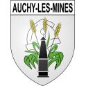 Auchy-les-Mines Sticker wappen, gelsenkirchen, augsburg, klebender aufkleber