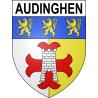 Pegatinas escudo de armas de Audinghen adhesivo de la etiqueta engomada