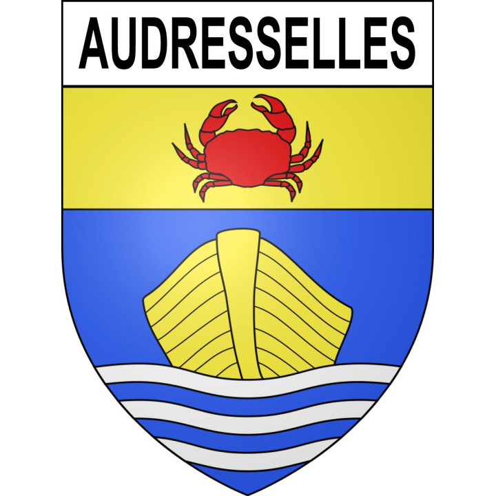 Audresselles Sticker wappen, gelsenkirchen, augsburg, klebender aufkleber