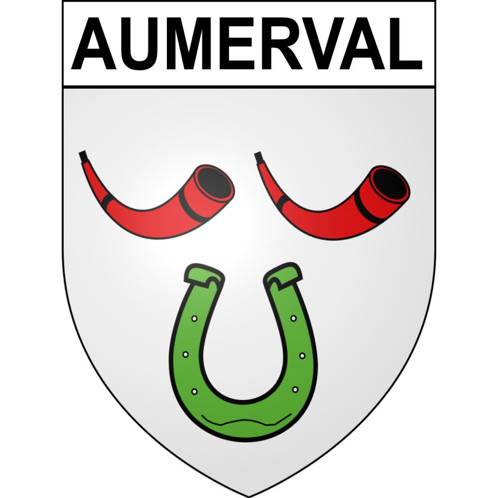 Aumerval 62 ville sticker blason écusson autocollant adhésif