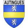 Pegatinas escudo de armas de Autingues adhesivo de la etiqueta engomada