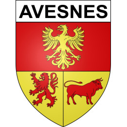 Pegatinas escudo de armas de Avesnes adhesivo de la etiqueta engomada