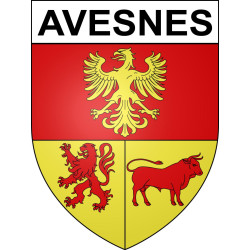 Avesnes 62 ville sticker blason écusson autocollant adhésif