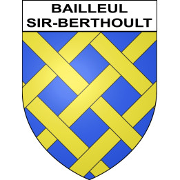 Pegatinas escudo de armas de Bailleul-Sir-Berthoult adhesivo de la etiqueta engomada