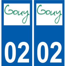 02 Gouy logo ville autocollant plaque sticker