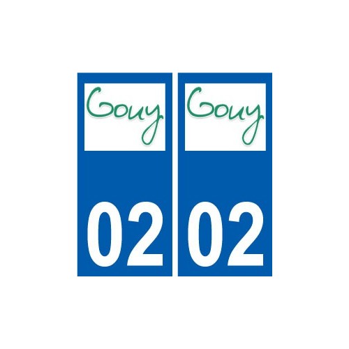 02 Gouy logo ville autocollant plaque sticker