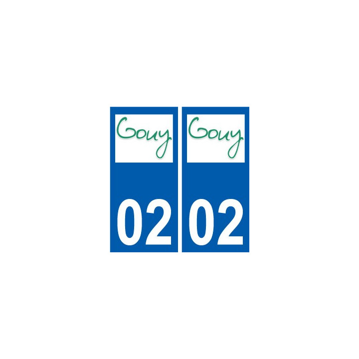 02 Gouy logo ville autocollant plaque sticker