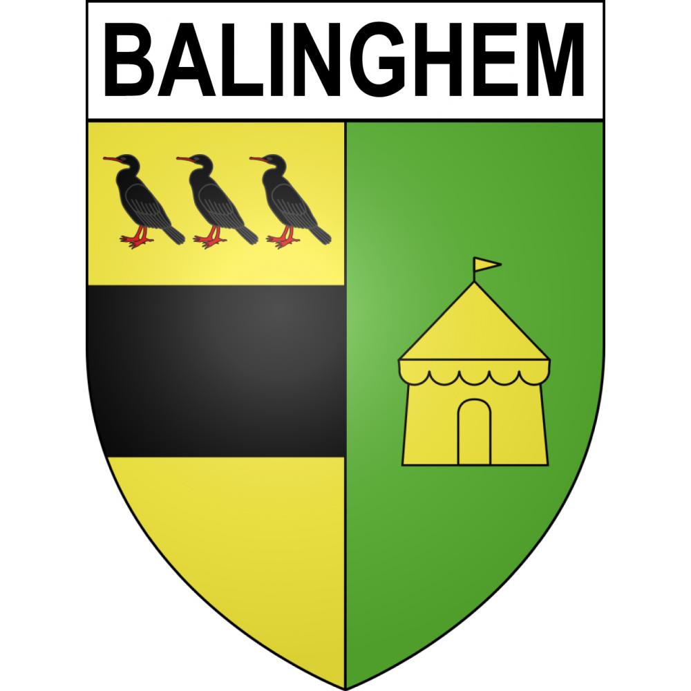 Balinghem 62 ville sticker blason écusson autocollant adhésif