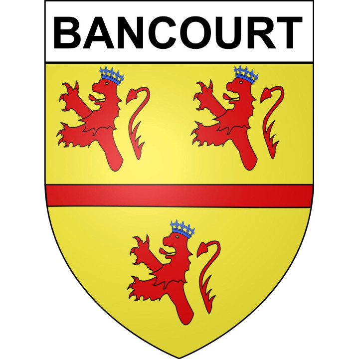 Pegatinas escudo de armas de Bancourt adhesivo de la etiqueta engomada