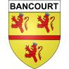 Pegatinas escudo de armas de Bancourt adhesivo de la etiqueta engomada