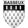Pegatinas escudo de armas de Basseux adhesivo de la etiqueta engomada