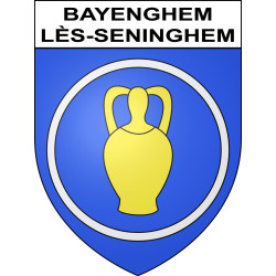 Pegatinas escudo de armas de Bayenghem-lès-Seninghem adhesivo de la etiqueta engomada