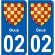02 Gouy ville autocollant plaque sticker