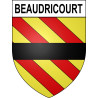 Pegatinas escudo de armas de Beaudricourt adhesivo de la etiqueta engomada