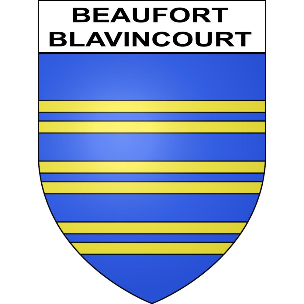 Pegatinas escudo de armas de Beaufort-Blavincourt adhesivo de la etiqueta engomada