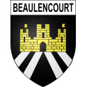 Pegatinas escudo de armas de Beaulencourt adhesivo de la etiqueta engomada