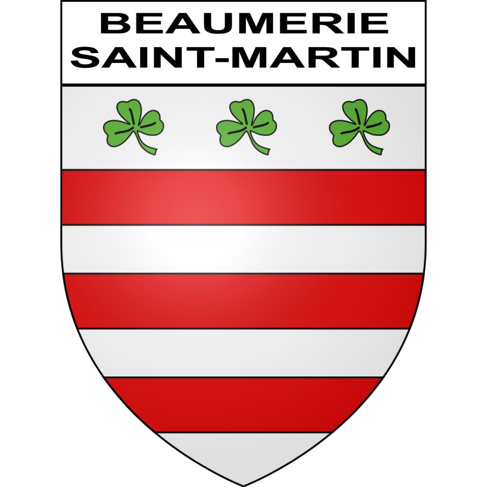 Stickers coat of arms Beaumerie-Saint-Martin adhesive sticker