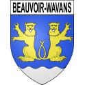 Beauvoir-Wavans 62 ville sticker blason écusson autocollant adhésif